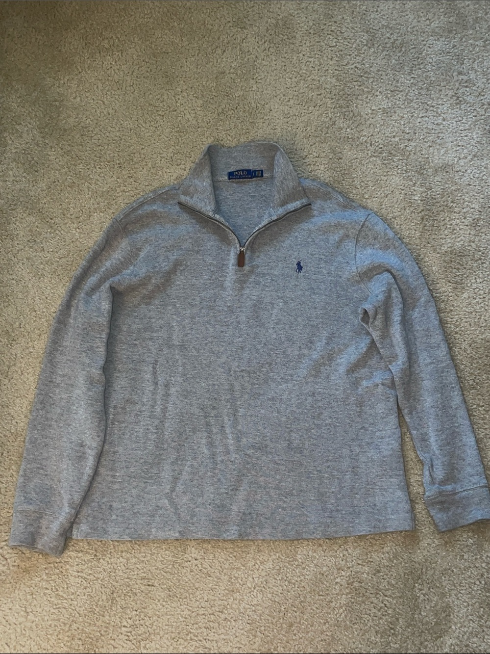 Polo by Ralph Lauren Gray 1/4 Zip Pullover with Polo Logo